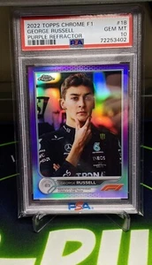 GEORGE RUSSELL - 2022 Topps Chrome F1 Purple Refractor # /399 - PSA 10 MERCEDES - Picture 1 of 4