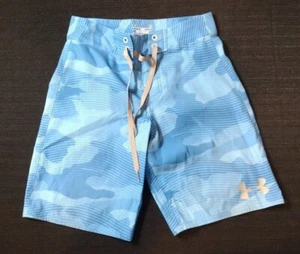 Under Armour, Boys Size 26, Heat Gear, Blue Camouflage, Loose, Tie Front - Picture 1 of 5