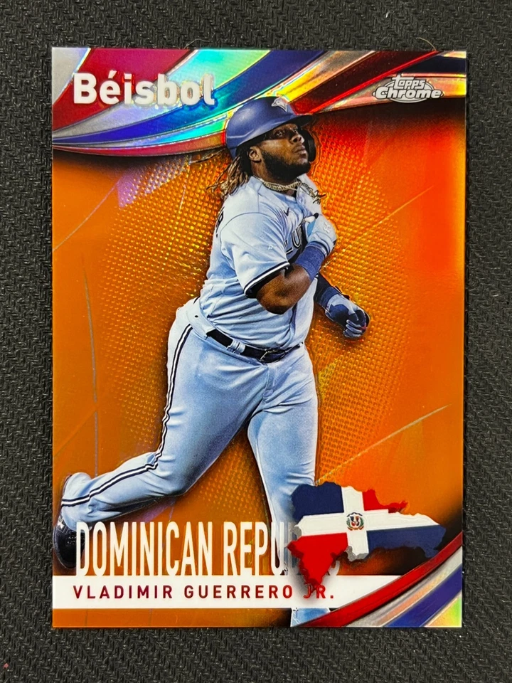 2021 Topps Chrome Beisbol #B-6 Vladimir Guerrero Jr. Orange /25 Toronto - Image 1 of 2