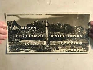 White Sands Proving Grounds Merry Christmas B&W Photo 1949 Very Rare - Picture 1 of 4