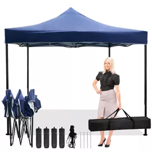 Outdoor Tent Pop Up Canopy Gazebo Canopy For Party With 4 Weight Sand Bag Stakes - Picture 1 of 10