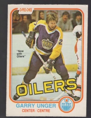 1981 Garry Unger O-Pee-Chee Hockey Edmonton Oilers - Image 1 of 2
