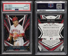 2021 Finest Careers Die-Cut Kintsukuroi Black Gold Refractor Mike Trout PSA 10