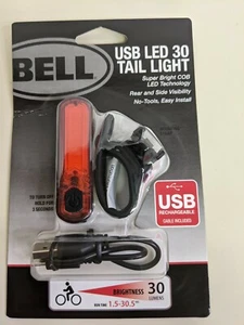 Bell LED 30 USB Rechargeable Bicycle Bike Tail Light Steady / Flash Mode NEW - Picture 1 of 4