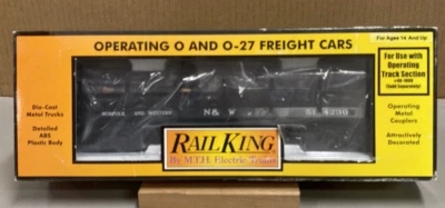 MTH Rail King 30-79257  Norfolk & Western - Operating Flat Car with Logs - Image 1 of 4