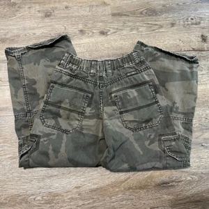 Wrangler Boys Camo Cargo Pants Size 8 Pockets - Picture 1 of 5