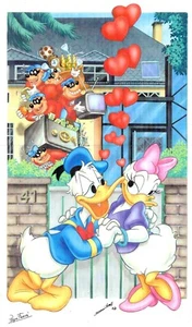 COPIA Página de Producción PEPE FERRE Disney MARGARITA Y PATO DONALD Concepto de Prueba de Color - Imagen 1 de 4