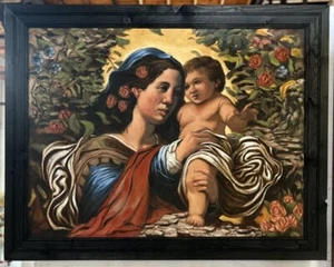 RARE Original Oil Painting Artwork 27" x 35" Signed Joel Barnett - Picture 1 of 5