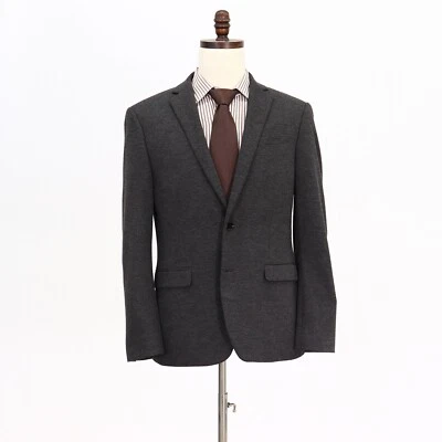 Express 40R Gray Sport Coat Blazer Jacket Solid 2B Polyester - Image 1 of 4