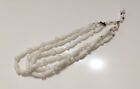 White Plastic Bead Retro Vintage Style Necklace Beaded 