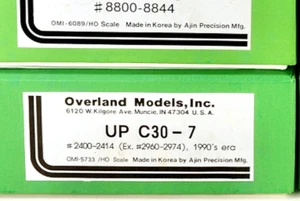 OMI HO Scale Brass Union Pacific GE C30-7 Diesel U/P OB MINT - Picture 1 of 2