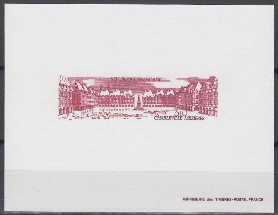France Sc1858 Tourist, Charleville-Mezieres, Deluxe Proof - Image 1 of 1