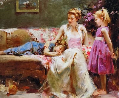 PINO A Time to Remember EMBELLECIDO A MANO FIRMADO Lienzo Italiano-Estadounidense Artista Certificado de Autenticidad Foto 1 de 4