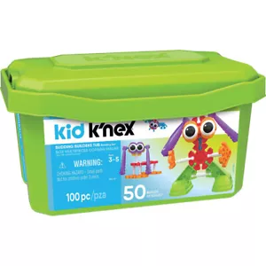 100pc Knex Budding Builders Tub Kids/Childrens Building Fun Play Toy 3+ - Picture 1 of 4