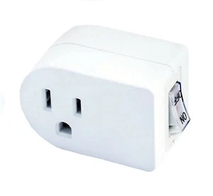 EL WALL TAP SWITCH Outlet Plug Turn On/Off Power Without Unplugging Cords - Afbeelding 1 van 2