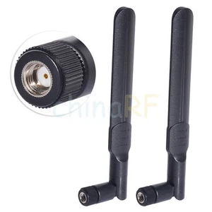 2Pack Dual Band 2.4GHz 5.8GHz RP-SMA Male 8dBi WiFi Antenna Aerial for IP Camera - Picture 1 of 4