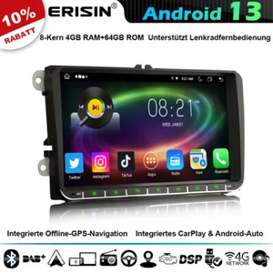 9" DSP Android 13 Autoradio GPS 4G für VW Golf 5/6 Polo Tiguan Caddy Passat SEAT - Bild 1 von 24