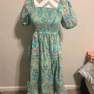 Crewcuts Blue and Green Midi Dress Size 16 - Picture 1 of 5