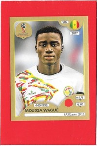 2018 Panini Figure Sticker No. 620 - SENEGAL - MOUSSA WAGUE