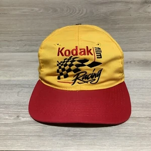 VTG Sterling Marlin Kodak Racing #4 Snapback Cap Hat embroidered NASCAR lot of 2 - Picture 1 of 20