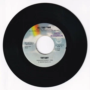 Philippines TIFFANY All This Time / Can't Stop A Heartbeat 45 rpm Vinyl Record - Foto 1 di 4