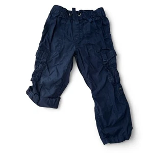 H&M Kids/Boys Knee Adjustable Cotton Pants, Size: 5-6Y, Blue/Dark Navy - USED - Picture 1 of 3