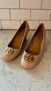 Cuña Tory Burch Chelsea 65MM Goan Sand de cuero para mujer talla 7 - Imagen 1 de 8