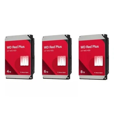 Disco duro interno Western Digital Red Plus NAS HDD - 5400 RPM SATA 6 Gb/s Foto 1 de 4