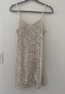 Art Class Silber Pailletten kleines Abendkleid perfekt dehnbar schmeichelhaft Gr. XL - Bild 1 von 7