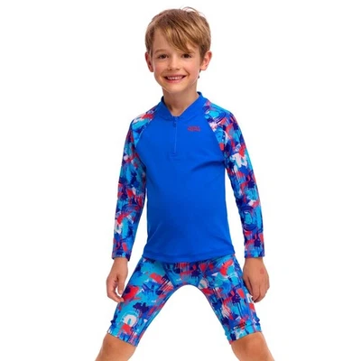 Funky Trunks Toddler Boys Messy Messy Messy Rash Vest, Suntop - Bild 1 von 3