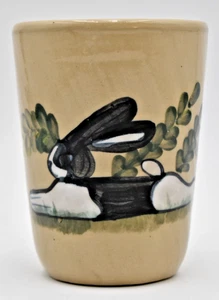 Beaumont Brothers Keramik BBP Salz glasiert Kaninchen/Hase Becher Vase Tasse 4" hoch - Bild 1 von 10