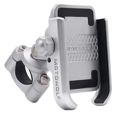 Silver Aluminum Cell Phone Holder For Honda Shadow VLX 600 750 Magna Rebel 250 - Imagem 1 de 4