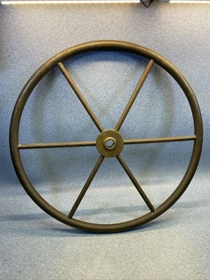 Vintage Solid Brass Ship Wheel YACHT 30" 6 Spokes, NOT Engraved Wheel pirate - Image 1 of 4