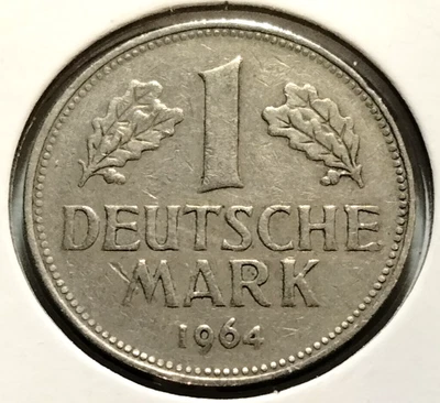 1964-D  Germany 1 Deutsche Mark Coin  - KM#110- Combined Shipping   - (IN#15432) - Image 1 of 4