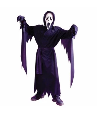 Scream Ghost Face Kids Fancy Dress Halloween Horror Boys Childs Licenced Costume - Image 1 of 4