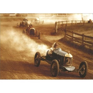 Birthday Greeting Card - Auto Race on Dirt Track - America Collection - Picture 1 of 3