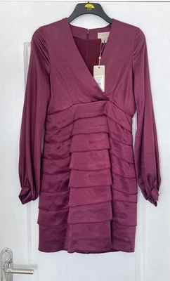 Coast Occasion Dress Shutter Dress Knee Length Purple Size 8 /10 New RRP £129 - Image 1 of 4