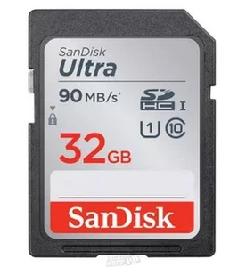 SanDisk Ultra SDHC UHS-I Card 32 GB 90 MB Fsat for Better Pictures and HD Video - Picture 1 of 2
