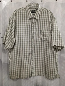 George Men's XL 46-48 Sueded Short Sleeve Polyester Collared Button Up Shirt... - Picture 1 of 7