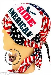Ride American Skullcap Head Wrap With Built in Sweat Band Made in the USA - Picture 1 of 4
