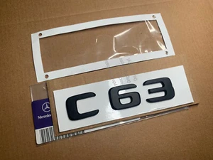 OEM Matte Black C63 Rear Badge Emblem Sticker for BENZ C63 AMG W204 2007 ~ 2014 - Picture 1 of 3