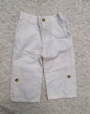 Janie And Jack Boys  Linen Pant  12-18 Months  White