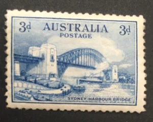 1932 3d BLUE OPENING SYDNEY HARBOUR BRIDGE "MINT UNHINGED" FRESH - Picture 1 of 5