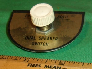 Dual Speaker Switch for Jukebox or Old Bar System Auto Clean! w/knob! - Picture 1 of 5