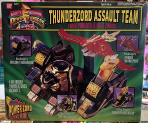 Vtg 1994 Mighty Morphin Power Rangers Thunderzord Assault Team 99% Complete Box - Picture 1 of 8