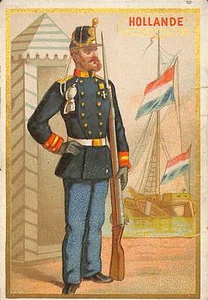 CHROMO CHOCOLAT MOREUIL CLICHY UNIFORME HOLLANDE NIEDERLANDE - Picture 1 of 2