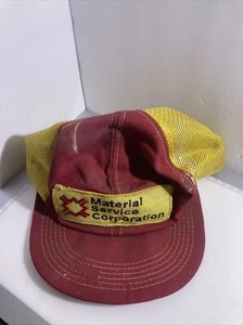 VINTAGE MATERIAL SERVICE CORPORATION MESH TRUCKER SNAPBACK CAP MÜTZE - Bild 1 von 4
