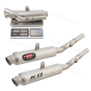 Titanium Alloy Exhaust Tips Mufflers Pipe Tube For Kawasaki KX250 X 2021-2024 23 - Picture 1 of 11