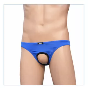 Slip uomo sexy seta ghiaccio intimo aperto foro davanti perizoma perizoma lingerie perizoma - Foto 1 di 29