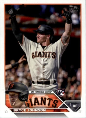 2023 Topps #571 Bryce Johnson RC San Francisco Giants MLB Rookie Baseball Card - Image 1 of 2